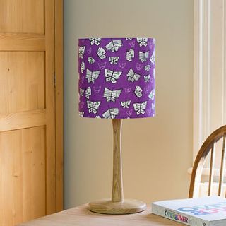 a handmade butterfly print lamp shade by rosa & clara designs