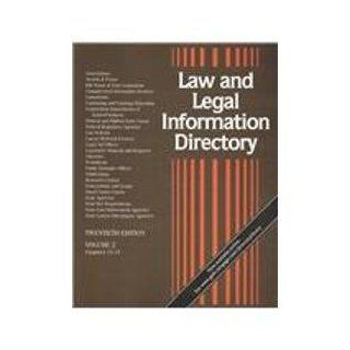 Law and Legal Information Directory (9781414421261) Gale Group Books