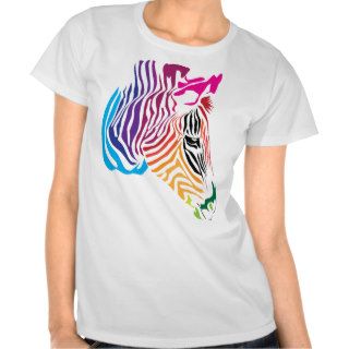 Rainbow Zebra T Shirts