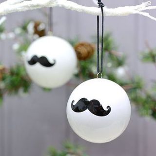 moustache bauble by lisa angel homeware and gifts