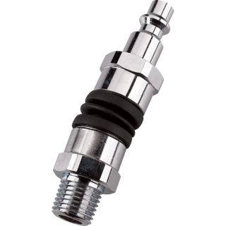 Milton Variable Angle Swivel — 1/4in. MNPT x 1/4in. M-Style Plug, Model# S99681-4  Air Couplers   Plugs