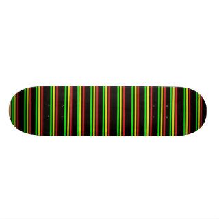 Rasta Stripe Design Skateboard