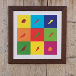 'hot stuff' chilli lover print by loveday designs