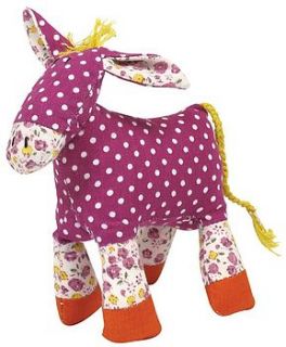 small donkey soft toy by pepper & brown