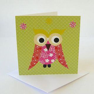 hootie owl greetings card by lov li