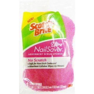 Scotch Brite 3m No Scratch Nailsaver Absorbent Scrub Sponge (Pack of 6) 