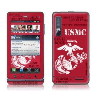 Semper Fi Design Protective Skin Decal Sticker for Motorola Droid 3 Cell Phone Cell Phones & Accessories