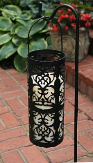 Hanging Lantern 5x12.5 Battery Operated Candle   Timer  Camping Lanterns  Sports & Outdoors