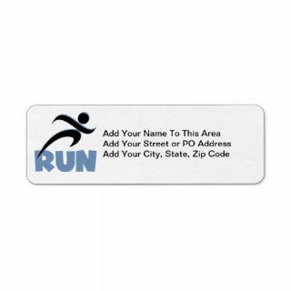 RUN Blue Return Address Labels