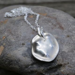 handmade silver honesty seed pod necklace by muriel & lily