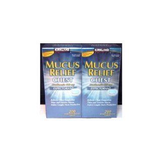 Kirkland Signature Mucus Relief Expectorant  200 Immediate Release Tablets (Pack of 2) Health & Personal Care