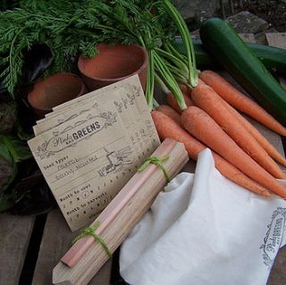 vegetable grower's gift bag by pinks and greens