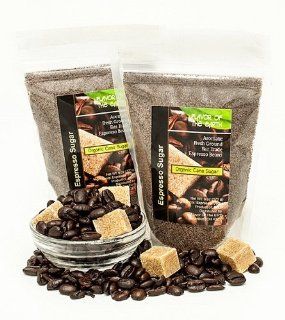 Flavor Of The Earth Organic Espresso Sugar   All Natural Premium Grade Freshly Ground Espresso With Pure Cane Sugar And Immediately Packed For Maxium Purity And Freshness in 6oz Stand Up Re sealable Flavor Pouches (Pack of 2)  Espresso Powder  Grocery &a