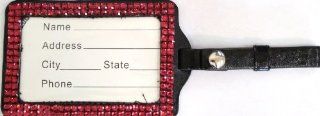 New Hot Pink Sparkling Rhinestone Luggage Tag. Locate your Suitcaases Immediately 