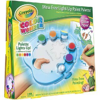 Crayola Color Wonder Light Up Paint Palette with Glitter Paper Toys & Games