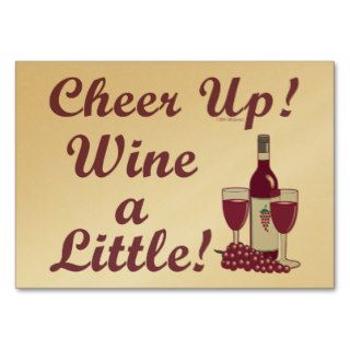 Funny Cheer Up Wine a Little Red Wine Bottle Business Cards