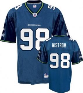 Grant Wistrom Blue Reebok NFL Replica Seattle Seahawks Jersey   X Large  Athletic Jerseys  Clothing
