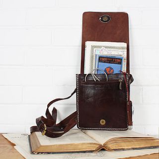 leather bruges mini messenger bag by bohemia