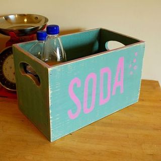 retro style soda crate by monty's vintage shop