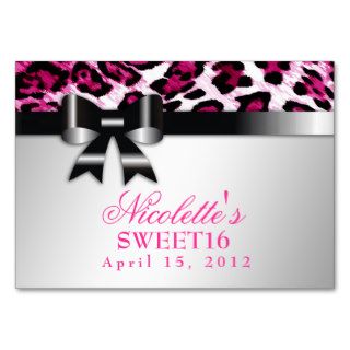 311 Bowlicious Hot Pink Leopard Business Card