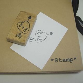 personalised valentine stamp by serious stamp