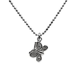 girl's silver butterfly necklace by tales from the earth