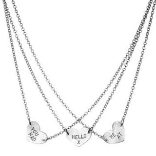 personalised layered love necklace by chambers & beau