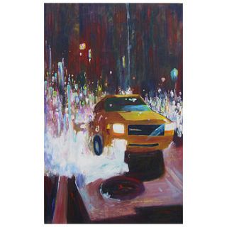 new york taxi original painting by david symons