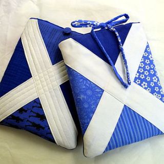 personalised scottish saltire ipad cosy by sew very english