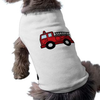 Cartoon Clip Art Firetruck Emergency Vehicle Truck Pet T shirt