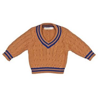 baby boys cricket jumper by toffee moon