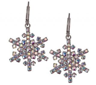 Kirks Folly Let it Snow Snowflake Lever Back Earrings —