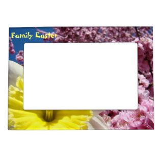 Family Easter magnetic photo frame Daffodil Flower