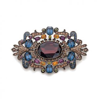 Heidi Daus "Enticing Elegance" Multicolored Crystal Pin