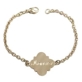 personalised clover bracelet by sibylle jewels