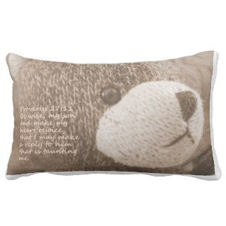 Proverbs 2711 Sweet Teddy Bear Lumbar Pillow