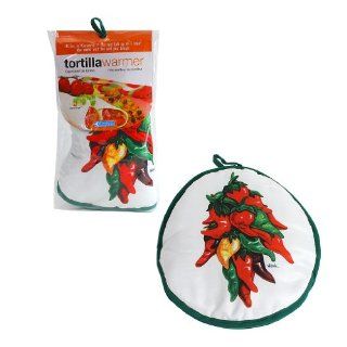 Tortilla Warmer 12"   Insulated Fabric Pouch by Camerons   Keeps warm for one hour after just 45 microwave seconds (Ristra) Microwave Oven Accessories Kitchen & Dining