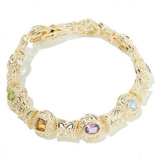 Technibond® Etruscan Style Multigemstone Line Bracelet