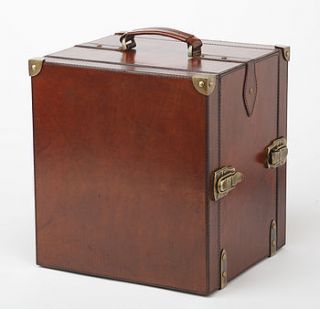 leather wine bottle trunk by life of riley