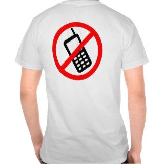 Motorcycle Safety   No Cell Phones Tee Shirt