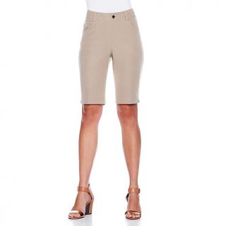 IMAN Global Chic "Look of Denim" Bermuda Style Pull On Shorts