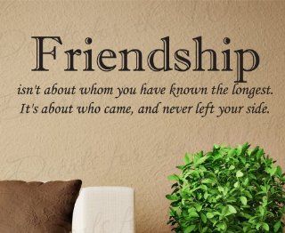 Friendship isn't About Who You've Known the Longest   Friends   Quote Sticker Decoration, Art Letters Decor, Vinyl Saying, Wall Lettering Decal   Home Decor Product
