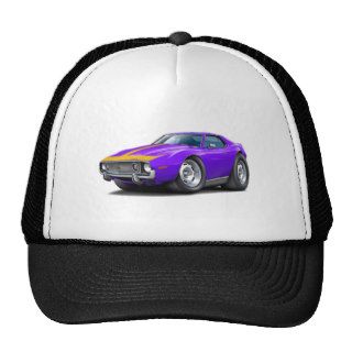 1973 74 Javelin Purple Gold Car Mesh Hat