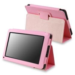 Pink Leather Case with Stand for  Kindle Fire Eforcity Tablet PC Accessories