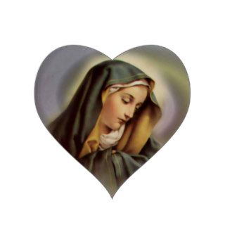 The Heart of Blessed Virgin Mary Heart Stickers