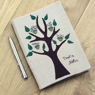 personalised tree of life notebook by polkadots & blooms