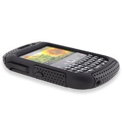 Black Skin/ Black Mesh Hybrid Case for BlackBerry Curve 8520/ 9300 Eforcity Cases & Holders