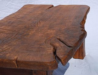 handmade large solid wooden coffe table  by kwetu