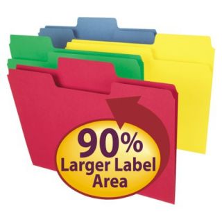 Smead 100 count Clear Cover Folder    Assorted C