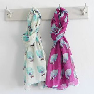 owl print scarf by lilac coast